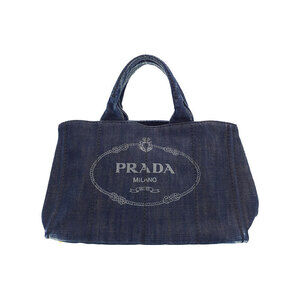 PRADA Canapa Denim Tote Bag